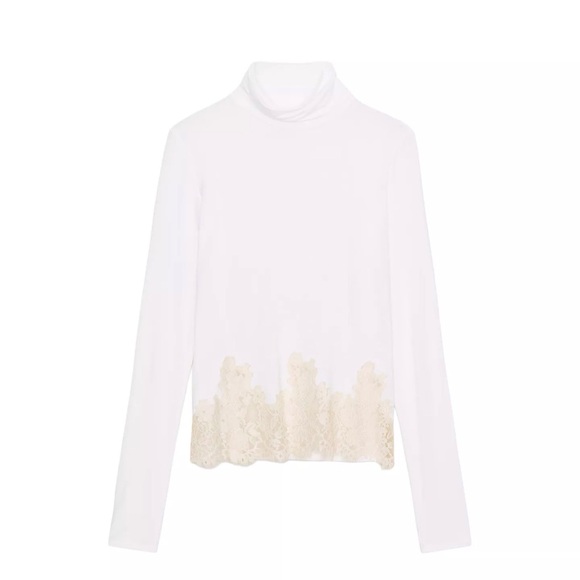 Zara Tops - Zara Combination Lace T-Shirt